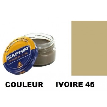 Pommadier crème surfine cirage cuir pot 50ml ivoire SAPHIR 3324010032453