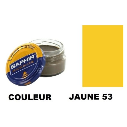 Pommadier crème surfine cirage cuir pot 50ml jaune SAPHIR 3324010032538