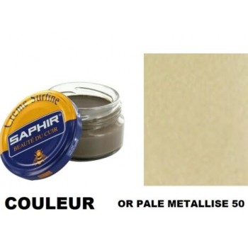 Pommadier crème surfine cirage cuir pot 50ml or pâle métallisé SAPHIR 3324010032507