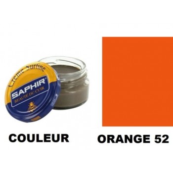 Pommadier crème surfine cirage cuir pot 50ml orange SAPHIR 3324010032521