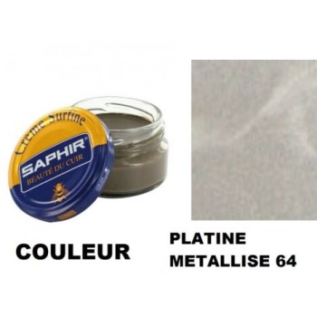Pommadier crème surfine cirage cuir pot 50ml platine métallisé SAPHIR 3324010032644