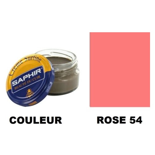Pommadier crème surfine cirage cuir pot 50ml rose SAPHIR 3324010032545
