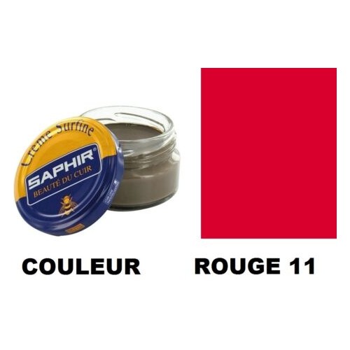 Pommadier crème surfine cirage cuir pot 50ml rouge SAPHIR 3324010032118
