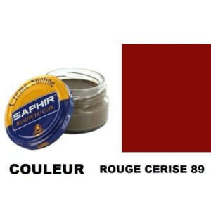 Pommadier crème surfine cirage cuir pot 50ml rouge cerise SAPHIR 3324010032897