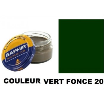 Pommadier crème surfine cirage cuir pot 50ml vert foncé SAPHIR 3324010032200