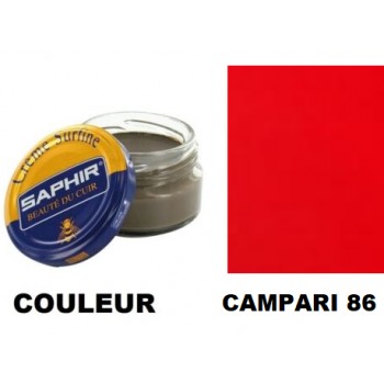 Pommadier crème surfine cirage cuir pot 50ml rouge campari SAPHIR 3324010032866