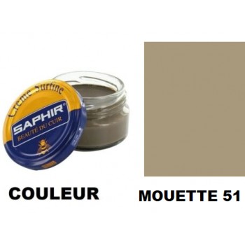 Pommadier crème surfine cirage cuir pot 50ml blanc mouette SAPHIR 3324010032514
