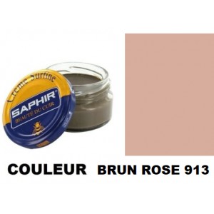 Pommadier crème surfine cirage cuir pot 50ml brun rose SAPHIR 3324010000261