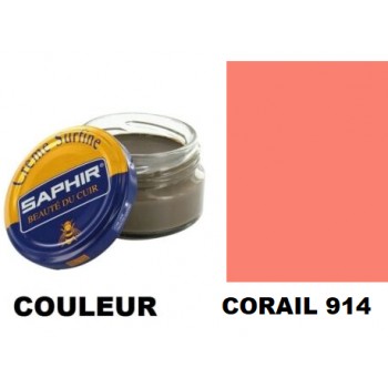 Pommadier crème surfine cirage cuir pot 50 ml corail SAPHIR 3324010000254