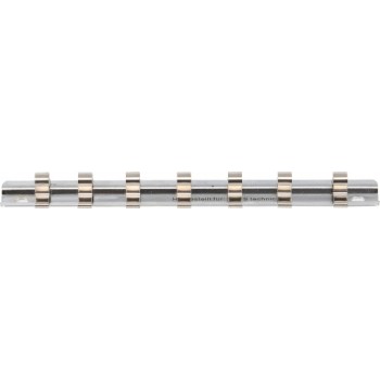 Rail métal pour 7 douille 6.3 mm 1/4" 150 x 20 mm à oeillet de suspension BGS TECHNIC 4026947023168