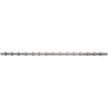 Rail métal clips 15 douille 6.3 mm 1/4" 415 x 20 mm à oeillet de suspension BGS TECHNIC 4026947021201