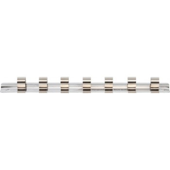 Rail métal clips 7 douille 10 mm 3/8" 180 x 20 mm à oeillet de suspension BGS TECHNIC 4026947023175