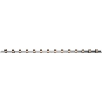 Rail métal clips 15 douille 10 mm 3/8" 415 x 20 mm à oeillet de suspension BGS TECHNIC 4026947023304