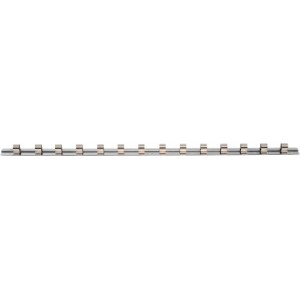 Rail métal clips 15 douille 10 mm 3/8" 415 x 20 mm à oeillet de suspension BGS TECHNIC 4026947023304