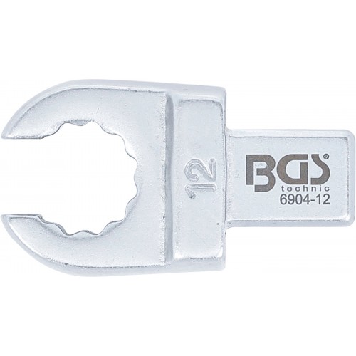 Clé annulaire ouverte 12 mm empreinte 9 x 12 mm pour clé dynamométrique BGS TECHNIC 4048769049812
