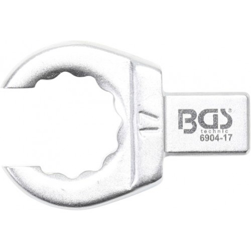 Clé annulaire ouverte 17 mm empreinte 9 x 12 mm pour clé dynamométrique BGS TECHNIC 4048769049867