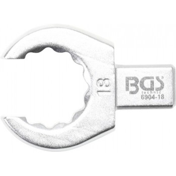 Clé annulaire ouverte 18 mm empreinte 9 x 12 mm pour clé dynamométrique BGS TECHNIC 4048769049874