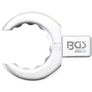Clé annulaire ouverte 21 mm empreinte 9 x 12 mm pour clé dynamométrique BGS TECHNIC 4048769049898