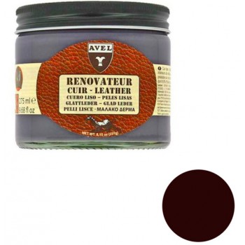 Rénovateur cuir bordeaux crème baume pâte nourrit protège recolore pot 275ml AVEL 3324014052082