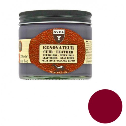 Rénovateur cuir rouge hermès crème baume pâte nourrit protège recolore pot 275ml AVEL 3324014052129