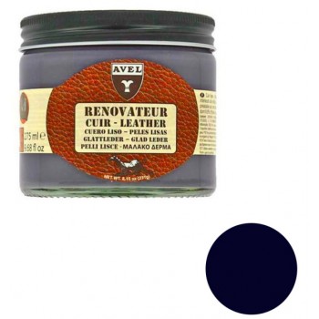 Rénovateur cuir bleu marine crème baume pâte nourrit protège recolore pot 275ml AVEL 3324014052068