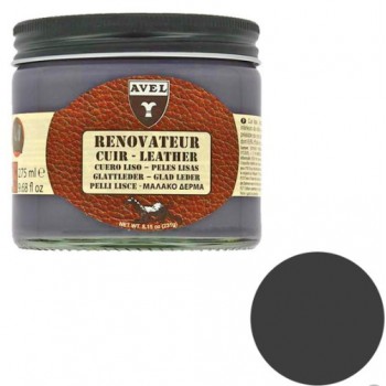 Rénovateur cuir gris anthracite crème baume pâte nourrit protège recolore pot 275ml AVEL 3324014052310