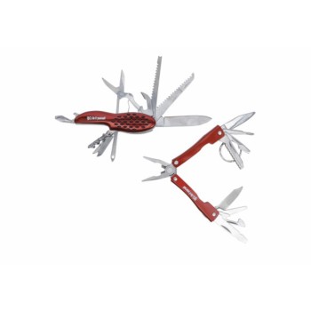Lot 2 Couteau de poche outils multifonctions 11 en 1 acier inox BGS 4048769056995