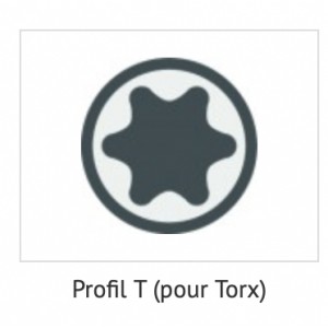 Tournevis torx T40 poignée en T profil avec et sans perçage BGS 4048769007881