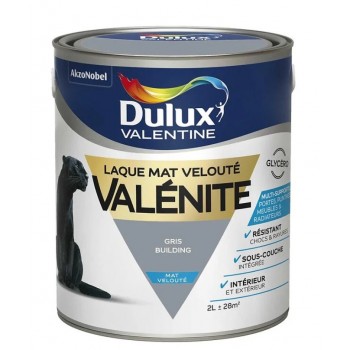 Peinture laque glycéro velouté mat gris building valenite 2l DULUX VALENTINE 3031520217385