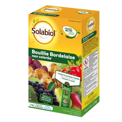 Bouillie bordelaise non colorée 1.1kg SOLABIOL minéral agriculture biologique 3664715025139