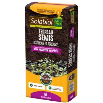 Terreau semis 6L SOLABIOL bouturage repiquage engrais naturel 3561563746752