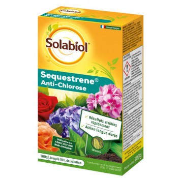 Anti chlorose séquestrène 100g SOLABIOL arbustes légumes fleurs action longue durée 3561564757764