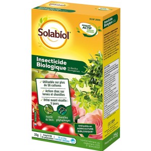 Insecticide biologique 10x2.5g SOLABIOL action choc larves chenilles 3561564907916