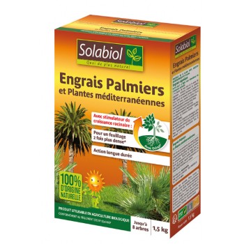 Engrais palmier plantes méditerranéennes 1.5kg SOLABIOL action longue durée 3561562865874