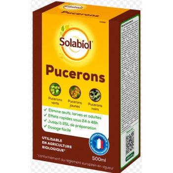 Anti pucerons 500ml SOLABIOL insecticide curatif effets rapide dosage facile 3664715050063
