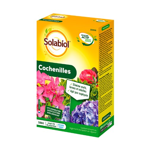 Anti cochenilles 500ml SOLABIOL élimine chenille oeuf larve agriculture biologique 3664715037170
