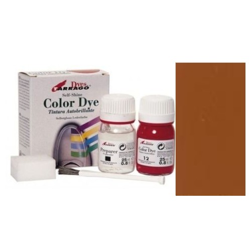Color dye TARRAGO teinture MARRON FAUVE produit entretien cuir lisse synthétique toile chaussure 8427457001275
