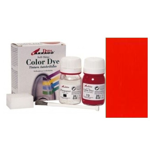 Color dye TARRAGO teinture ROUGE ORANGE produit entretien cuir lisse synthétique toile chaussure 8427457001282