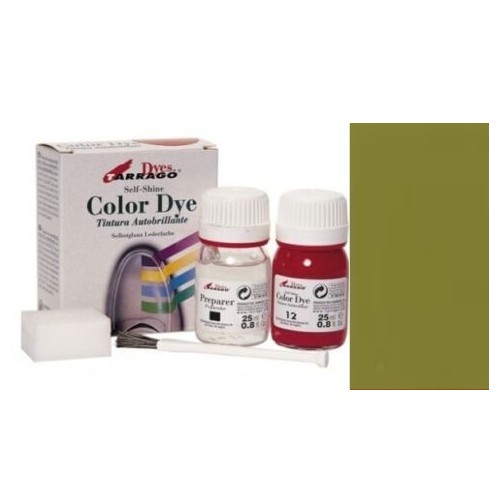 Color dye TARRAGO teinture KAKI produit entretien cuir lisse synthétique toile chaussure 8427457001350