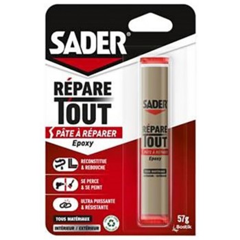 Pâte à réparer époxy ultra puissant robuste tous matériaux SADER 3549212489380