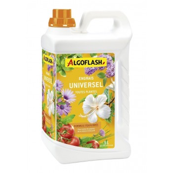 Engrais liquide universel 5 litres ALGOFLASH fleurs plantes arbres arbustes légumes gazon 3167770215427