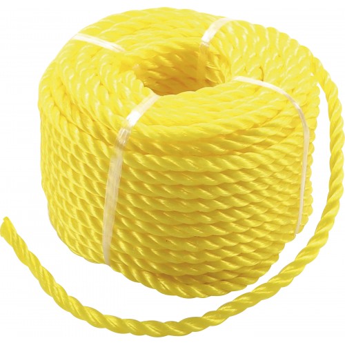 Corde polyéthylène ° 6 mm x 20 mètres jaune force 65 kg BGS 4048769032616
