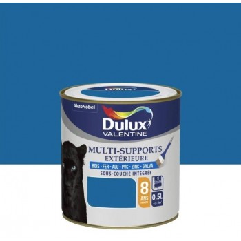 Peinture multi supports tous matériaux bleu breton DULUX VALENTINE 0.5L 8 ans sous couche intégrée 3031520178792