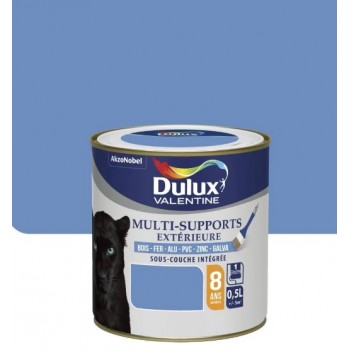 Peinture multi supports tous matériaux bleu provence DULUX VALENTINE 0.5L 8 ans sous couche intégrée 3031520178761