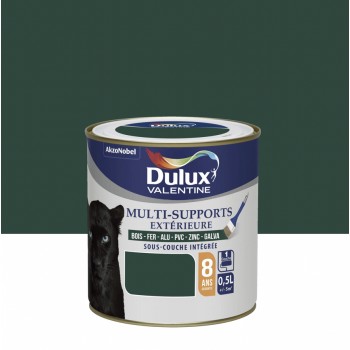 Peinture multi supports tous matériaux vert basque DULUX VALENTINE 0.5L 8 ans sous couche intégrée 3031520178723