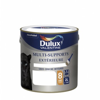 Peinture multi supports tous matériaux blanc 2L DULUX VALENTINE 8 ans sous couche intégrée 3031520179003