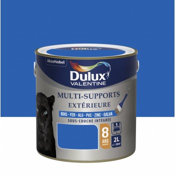 Peinture multi supports tous matériaux bleu breton 2L DULUX VALENTINE 8 ans sous couche intégrée 3031520179010