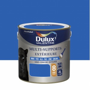Peinture multi supports tous matériaux bleu breton 2L DULUX VALENTINE 8 ans sous couche intégrée 3031520179010