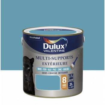Peinture multi supports tous matériaux bleu turquoise 2L DULUX VALENTINE 8 ans sous couche intégrée 3031520179041