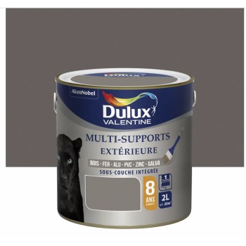 Peinture multi supports tous matériaux gris goémon 2L DULUX VALENTINE 8 ans sous couche intégrée 3031520178969